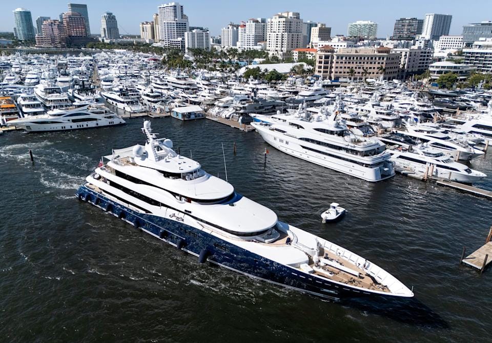 Yachts at the Palm Beach International Boat Show 2025