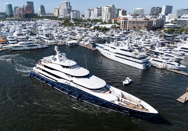 Yachts at the Palm Beach International Boat Show 2025